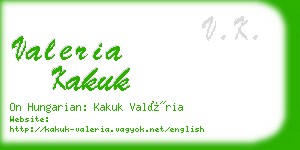 valeria kakuk business card